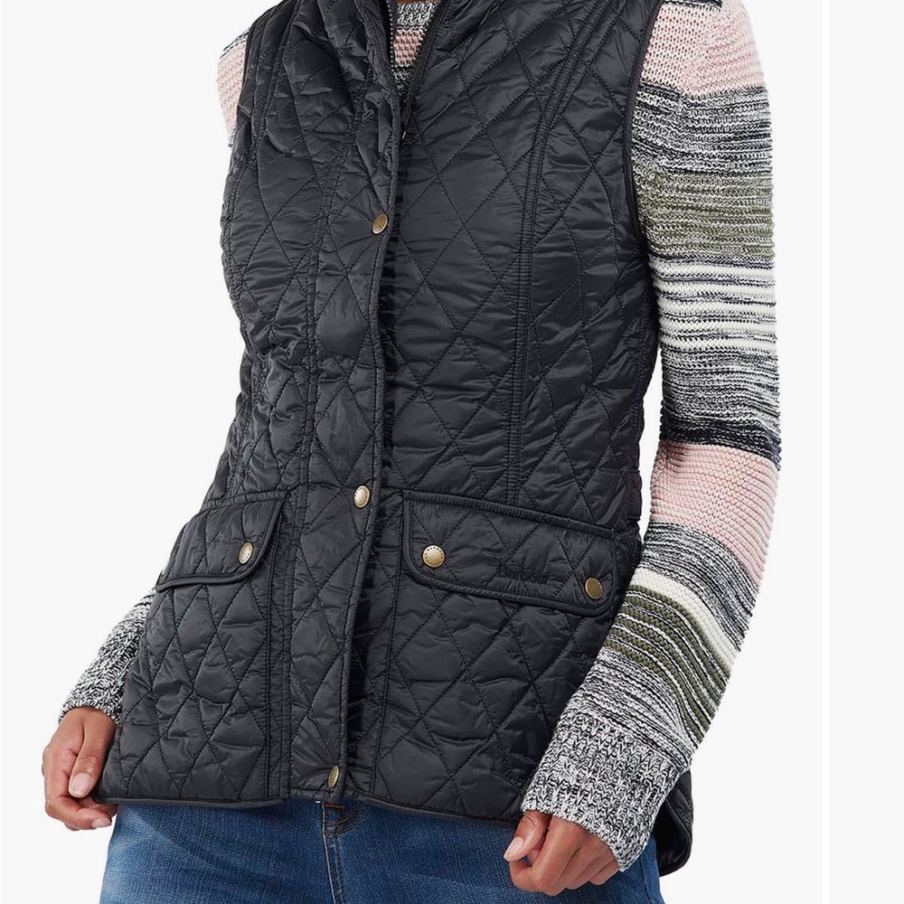 Barbour Black Quilted Vest